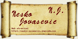 Neško Jovašević vizit kartica